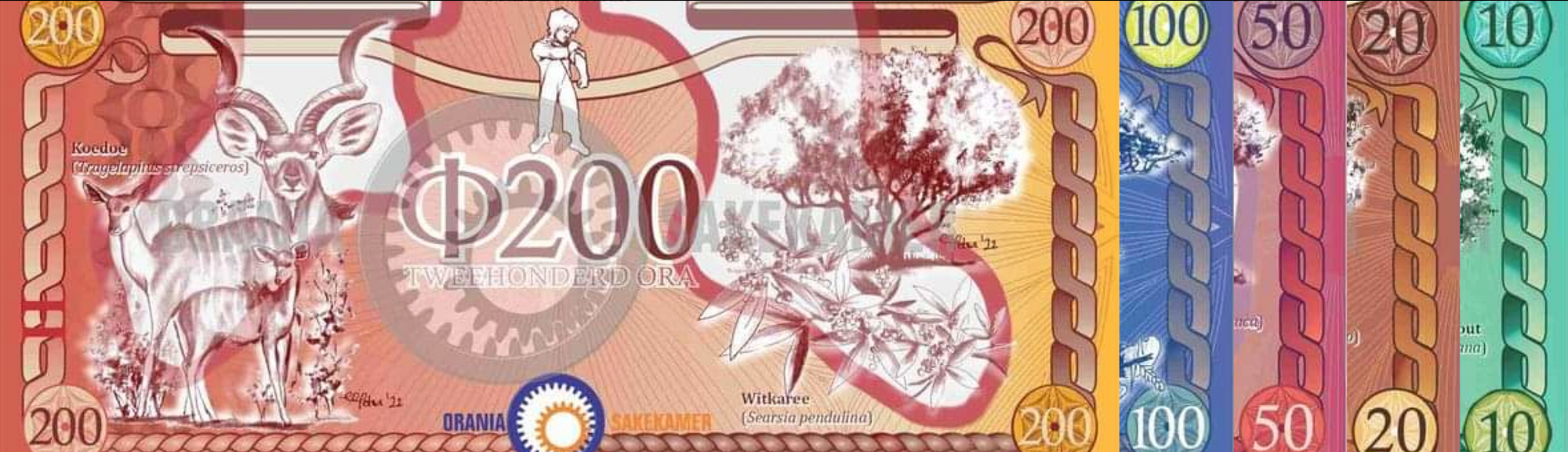 Ora-banknote: A-Reeks en kleurvolle denominasies